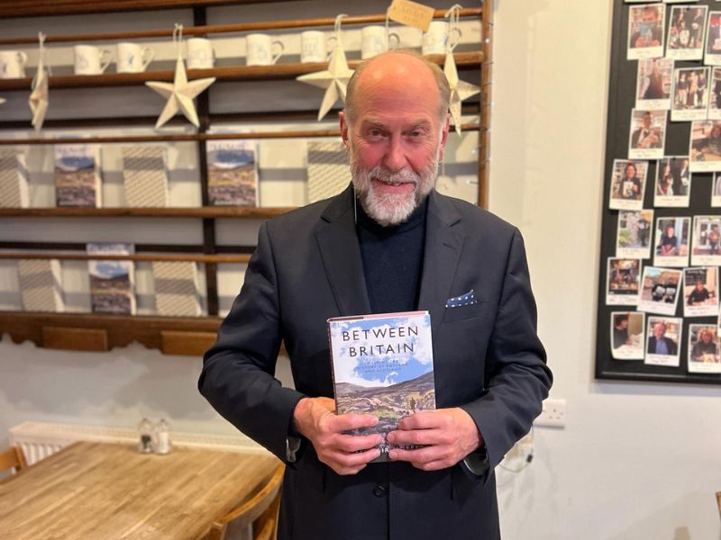 Alistair Moffat at the shop